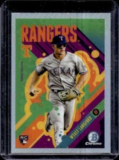 2024 Bowman Chrome Wyatt Langford Ascensions RC Rookie #BA-9 Rangers