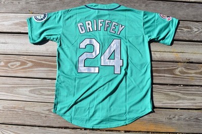 New! Ken Griffey Jr. Seattle #24 Mariners Aqua Baseball Jersey