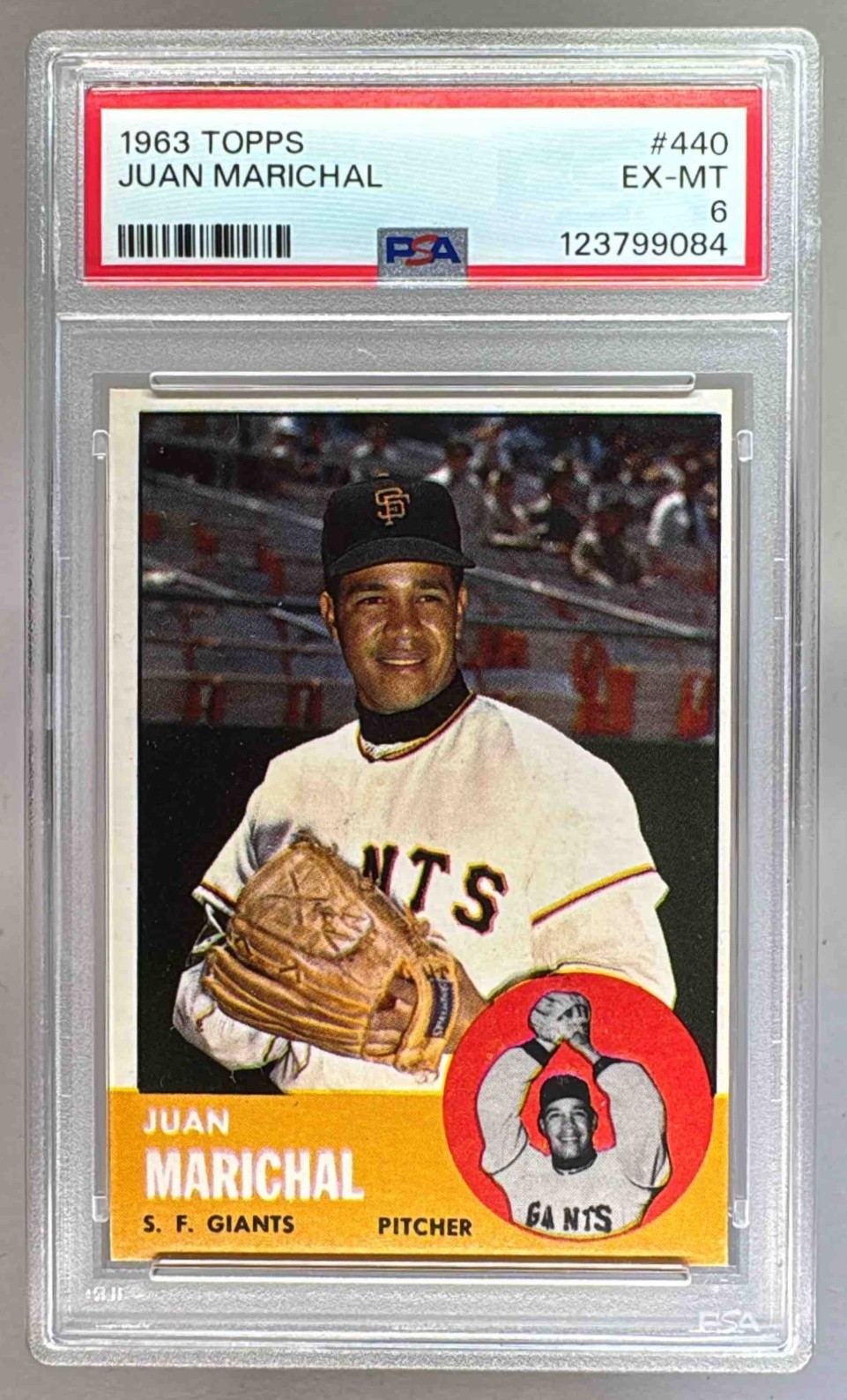 123799084 Juan Marichal 1963 Topps #440 PSA 6