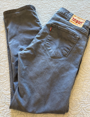 Levi's Men's 504 36W x 34L Regular Straight Fit Jean Blue Preppy Stretch