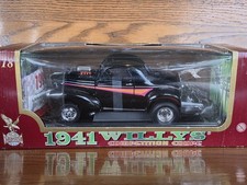 Road Legends 1941 Willys Coupe Hot Rod Dragster 118 Scale Diecast Car Black
