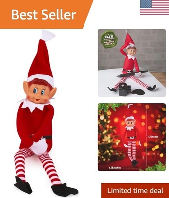Weihnachtselfe benimmt sich schlecht Plüschtier | Neuheit langer biegsamer frecher Junge Chris...