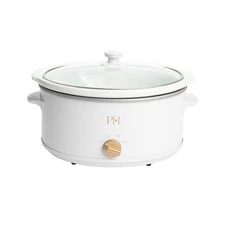 6-Quart Manual Slow Cooker, Features Three Settings (Low, High, Warm), Natura...