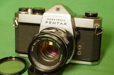 Asahi Pentax Spotmatic SP 500 35mm film Camera w/ 55mm f/2 SMC Takumar lens CLA