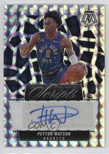 2024-25 Panini Mosaic Scripts Peyton Watson #MS-PWD Auto 00ba