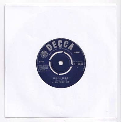 (AN310) Alan Price Set, Hi-Lili Hi-Lo - 1966 - 7 inch vinyl