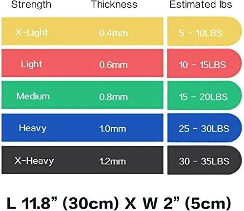 Bandas de bucle de resistencia con póster de entrenamiento 16,5”x 22,4”, juego de 5 bandas de ejercicio... Foto 3 de 4
