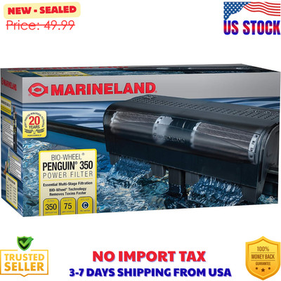 Marineland Penguin Bio-Wheel Power Filter 350MPH Multi-Stage Aquarium Filtration