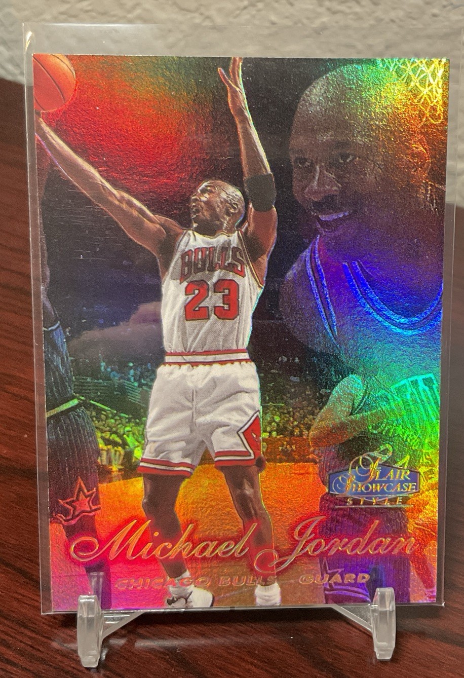 1997/98 Flair Showcase MICHAEL JORDAN HOLO Foil Card Showtime Row 2 RARE SSP