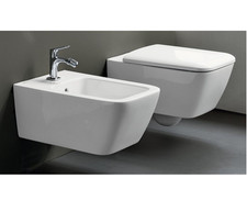 Geberit Icon Square Sanitari sospesi vaso Rimfree, bidet e coprivaso soft close