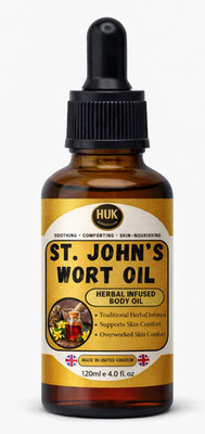 Johanniskrautöl 120ml | Herbal Infused Body & Massage Oil Family Size Comfort