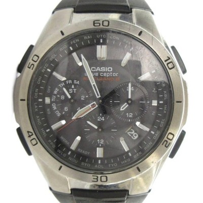 CASIO WV0 M410 Wave Scepter Wristwatch Solar Watch Chronograph with Calendar Sil