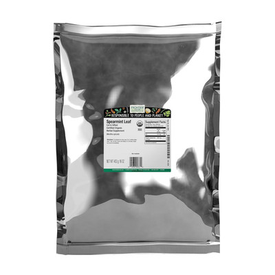 Organic Spearmint Leaf, 16 Oz, Bulk Bag - for Tea, DIY Body Care, Cooking, and C