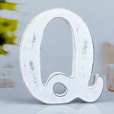 8 Inch Rustic White Wood Letters Unfinished Wood Letters for Wall Decorative Whi