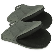 Short Oven Mitts, Heat Resistant 500 F, Silicone Grip Kitchen Gloves, Non-Sli...