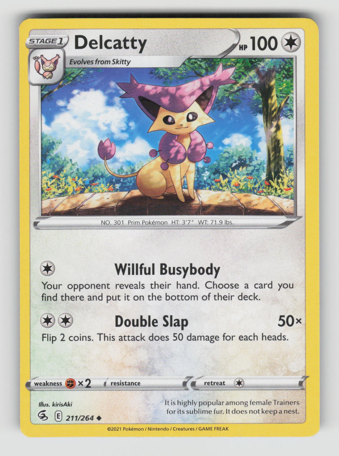 Delcatty 211/264 Uncommon Fusion Strike Pokemon Near Mint