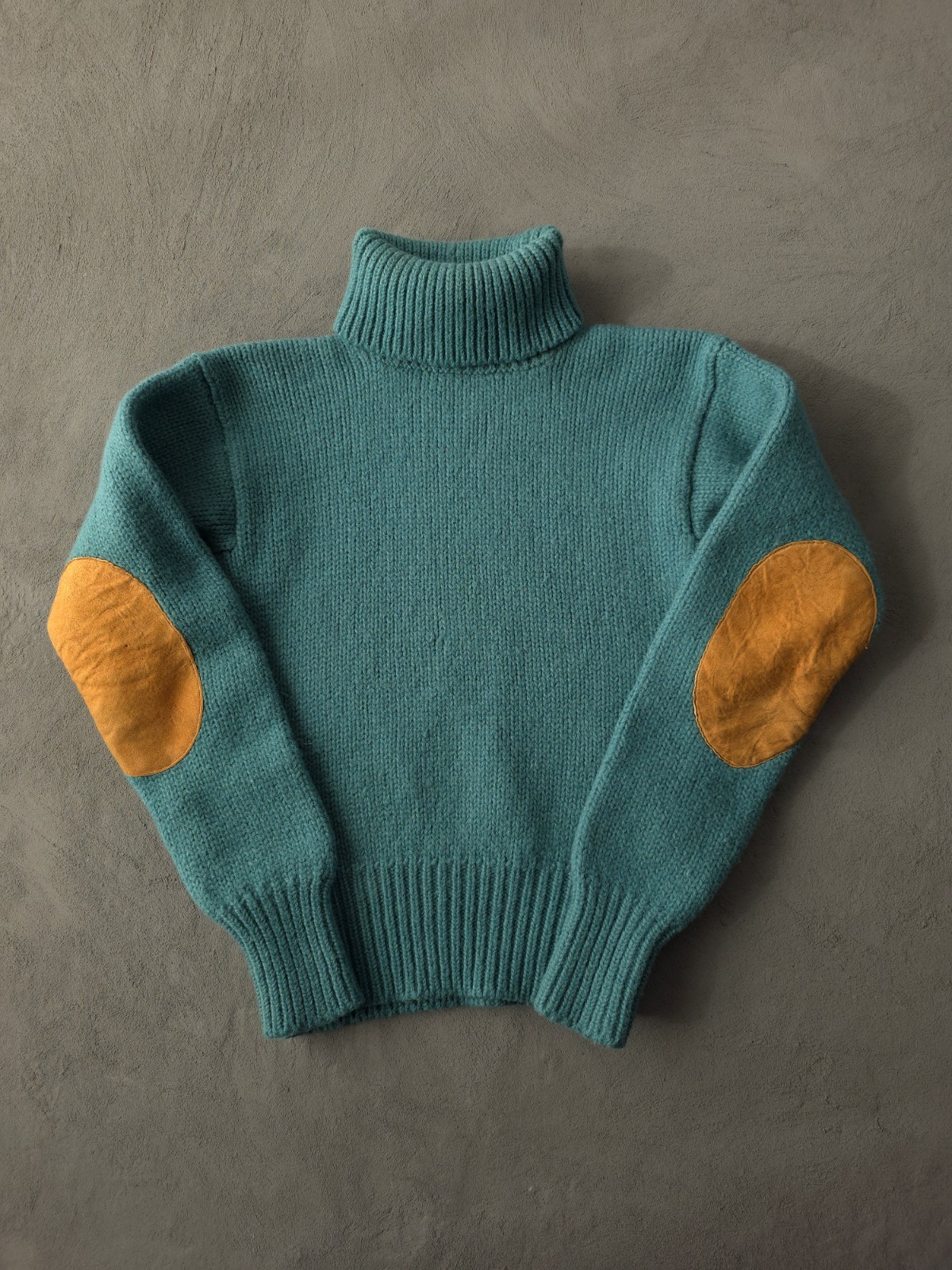 Vintage 1980s Polo Ralph Lauren Teal Wool Turtleneck Sweater Women