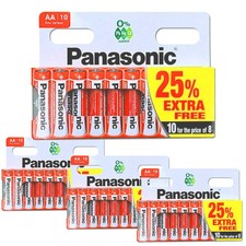 40 x AA Genuine PANASONIC Zinc Carbon Batteries - New R6 1.5V Longest Expiry UK 0.28 per battery
