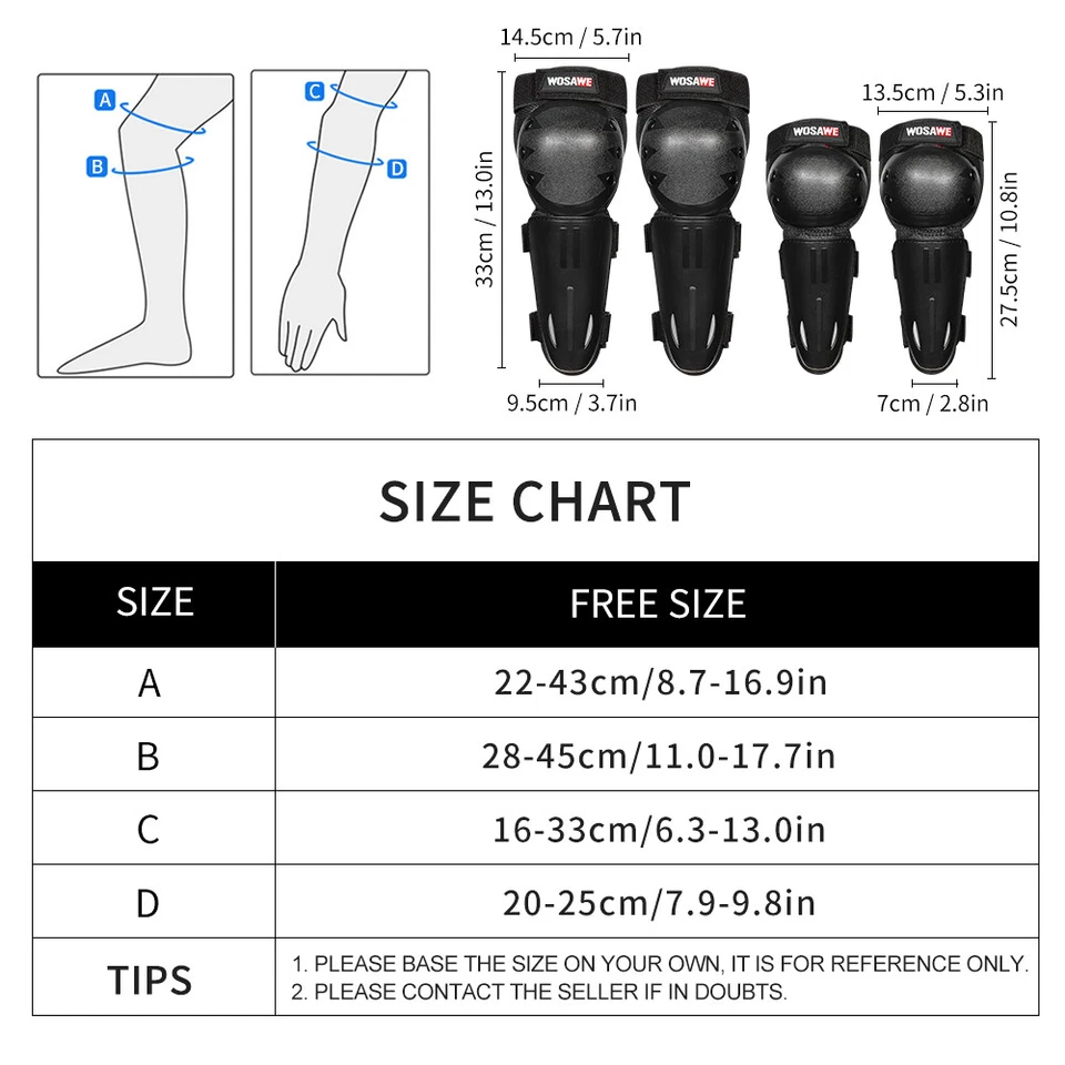 WOSAWE Kinder Brustpanzer Protektor Motocross MTB Ellenbogen Knieschützer Kit - Bild 3 von 4