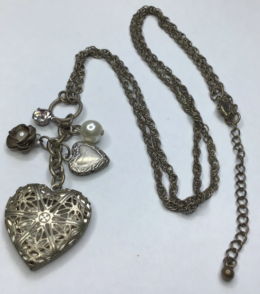 Double clearance locket necklace