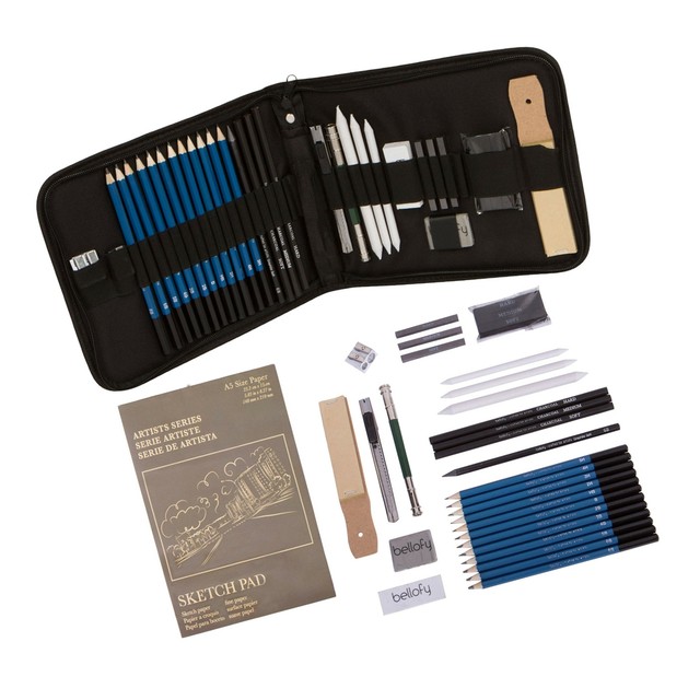 Bellofy Professional Drawing Kit Artist Drawing Supplies Kit 33piece