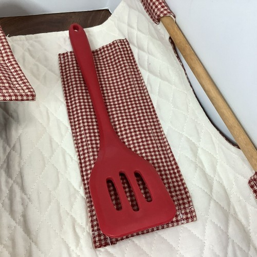 Bolso de Mano Pot Lux Rojo con 2 Herramientas para Servir + Tela de Guinga Acolchada Comidas para Comidas - Imagen 5 de 12