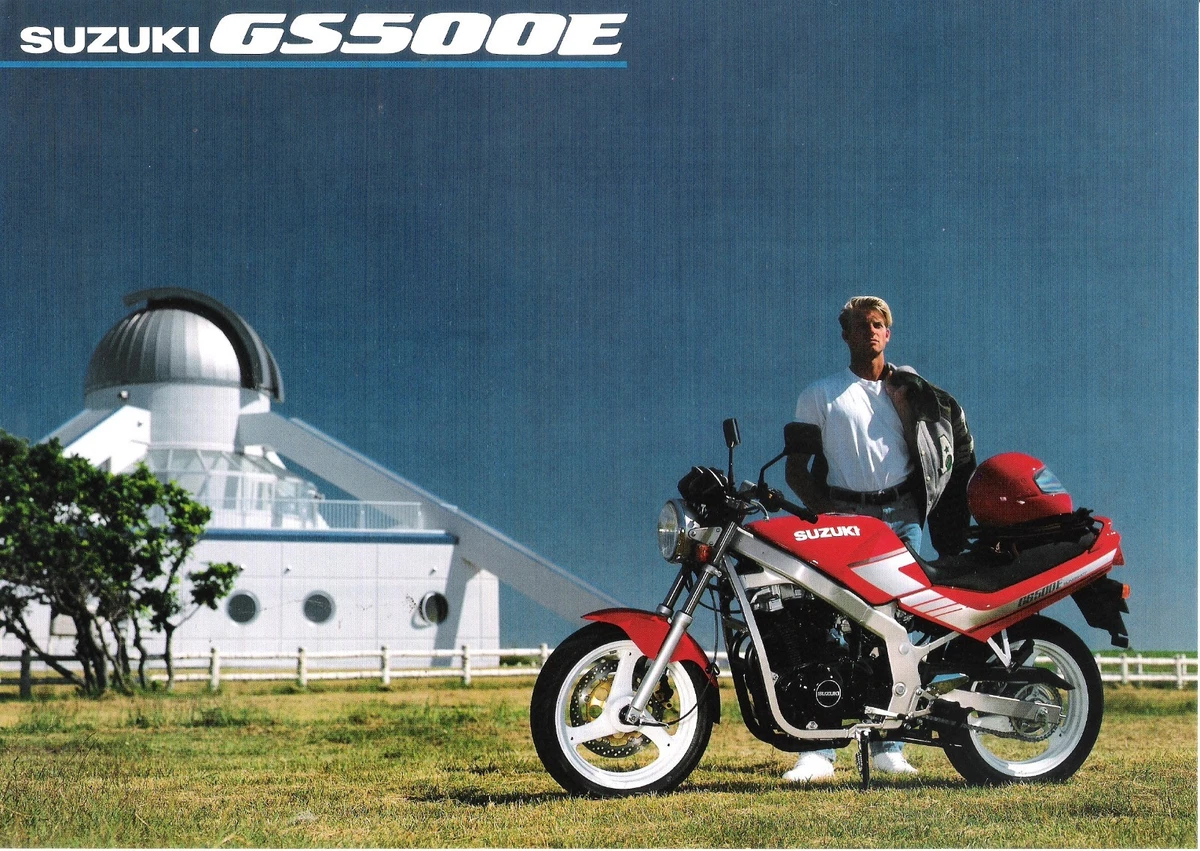 Suzuki GS500EM GS500E GS500 1990 1991 World Sales Brochure