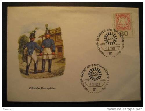 Germany Garmisch-Partenkirchen 1969 Bayern Lion Stamps On Sonnettes P - Afbeelding 1 van 1