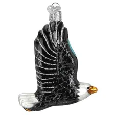 Old World Christmas EAGLE IN FLIGHT (16122) Glass Ornament w/OWC Box
