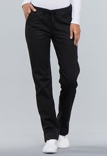 Black Cherokee Scrubs Workwear Core Stretch Slim Drawstring Pant 4203 BLKW