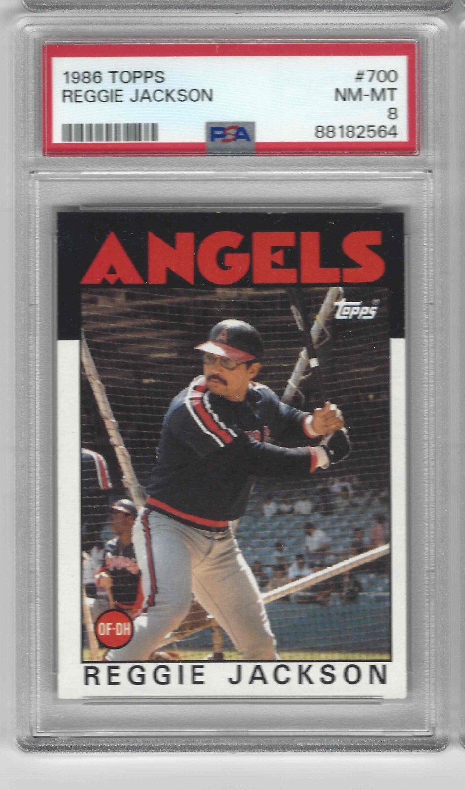 1986 TOPPS #700 Reggie Jackson PSA 8 NM-MT  Mr. October HOF