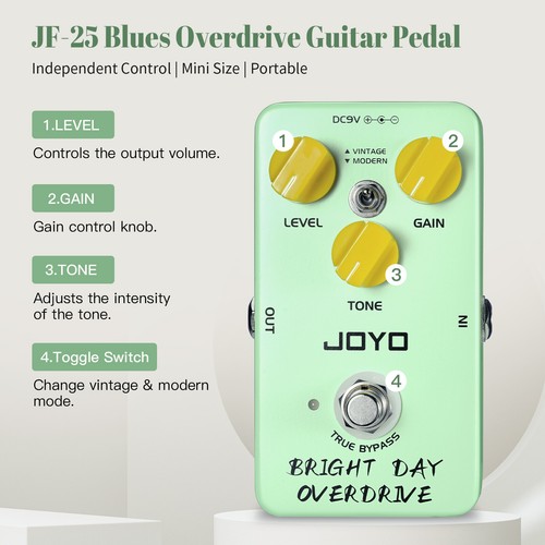 JOYO Electric Guitar Effects Pedal Distortion Overdrive Metal Shell True Bypass - Picture 116 of 124