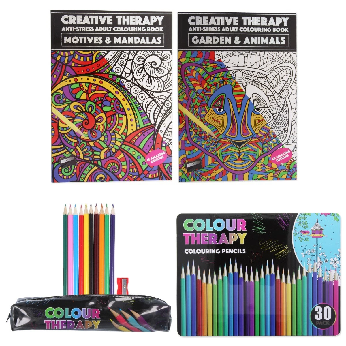 Colouring books 2024 and pencils