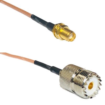 RG316 SMA FEMALE to SO239 UHF Female RF Cable Rapid-SHIP LOT