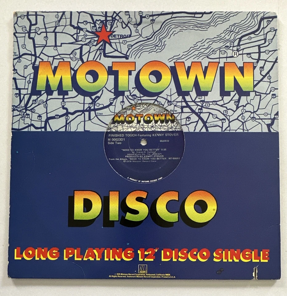 Finished Touch  The Down Sound 1979 Motown 12” Vinyl Record Soul Disco Vg+ / Vg+ - Image 4 of 4