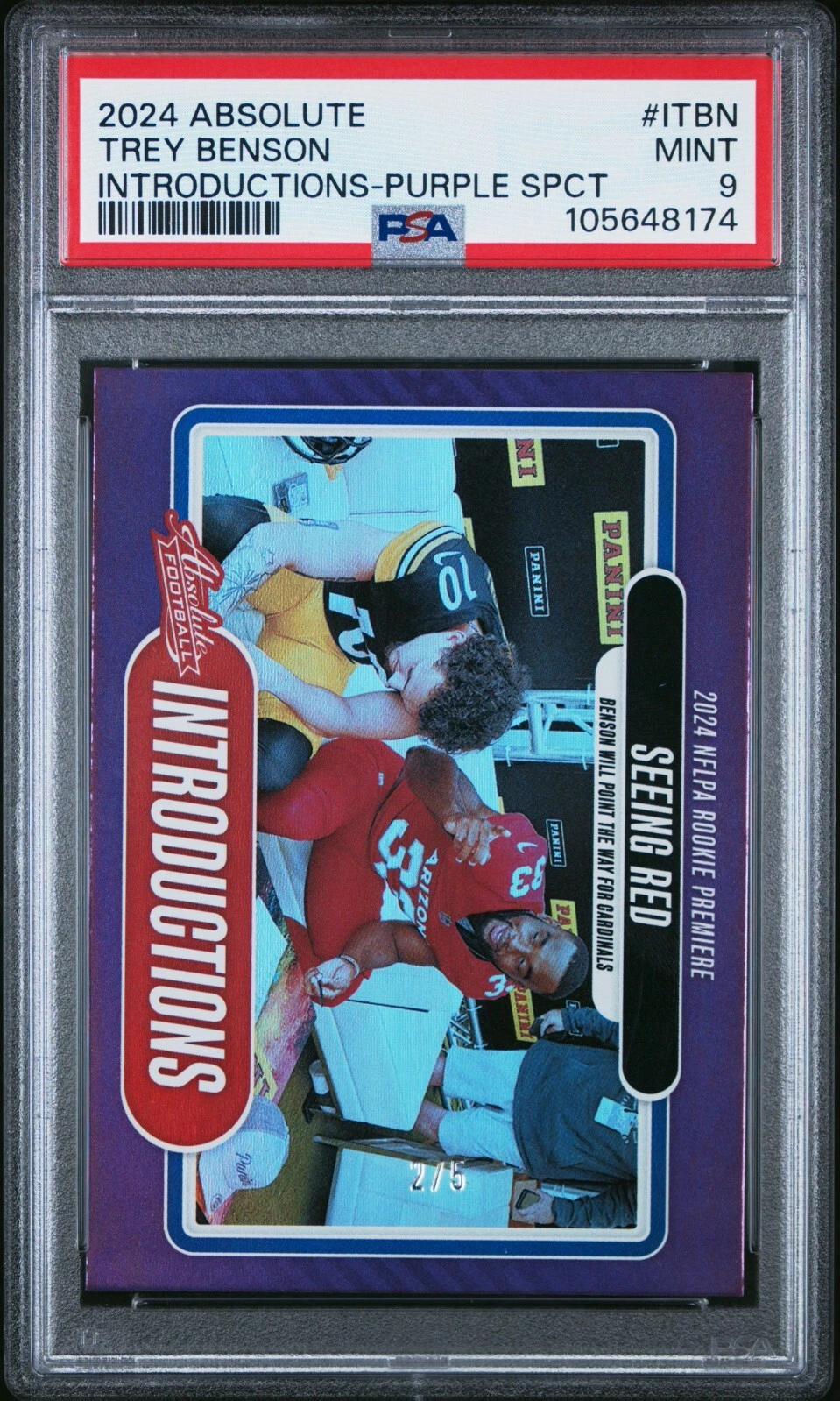 Trey Benson Panini Absolute Introductions #ITBN Purple Spectrum