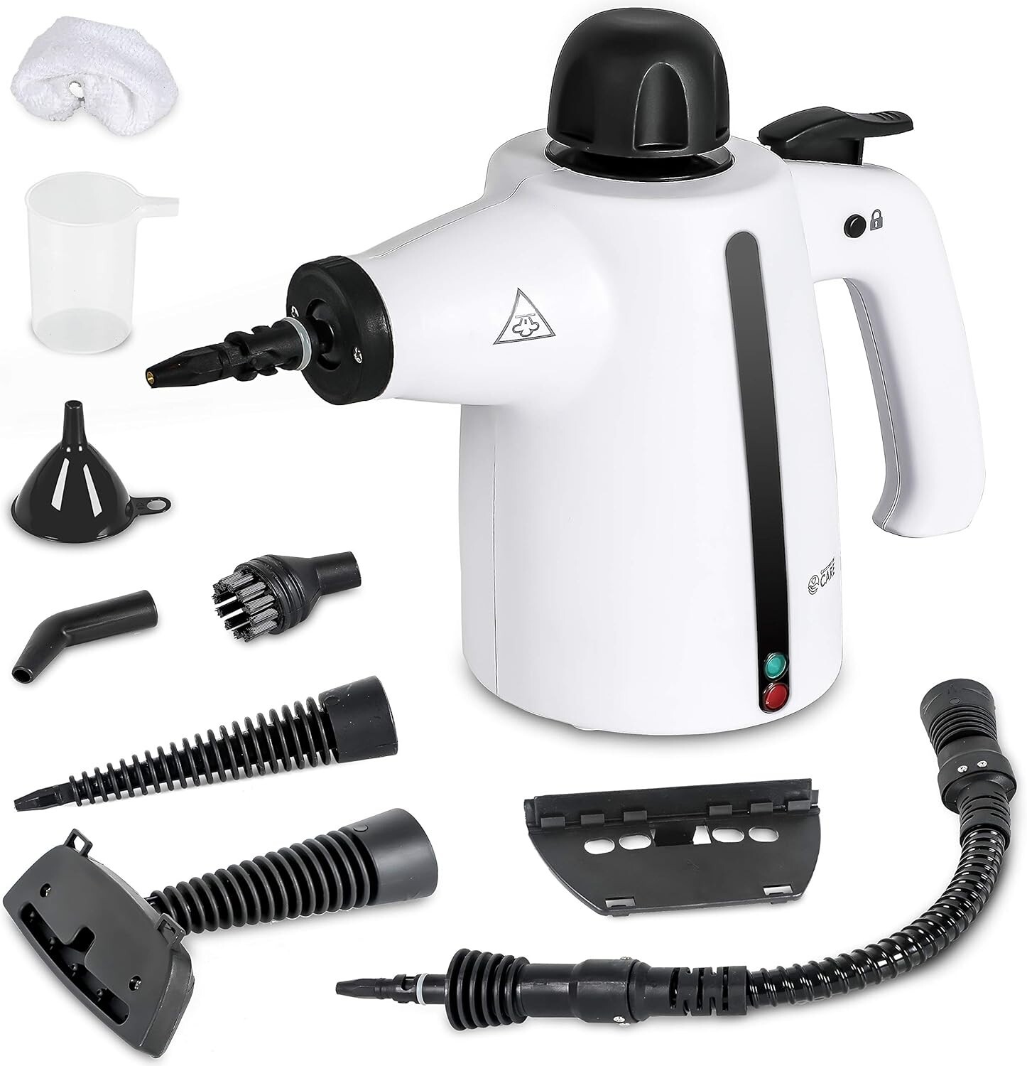 Handheld Steam Cleaner, 9-Piece Accessory Set, White, Steamer for Cleaning, Couc-image