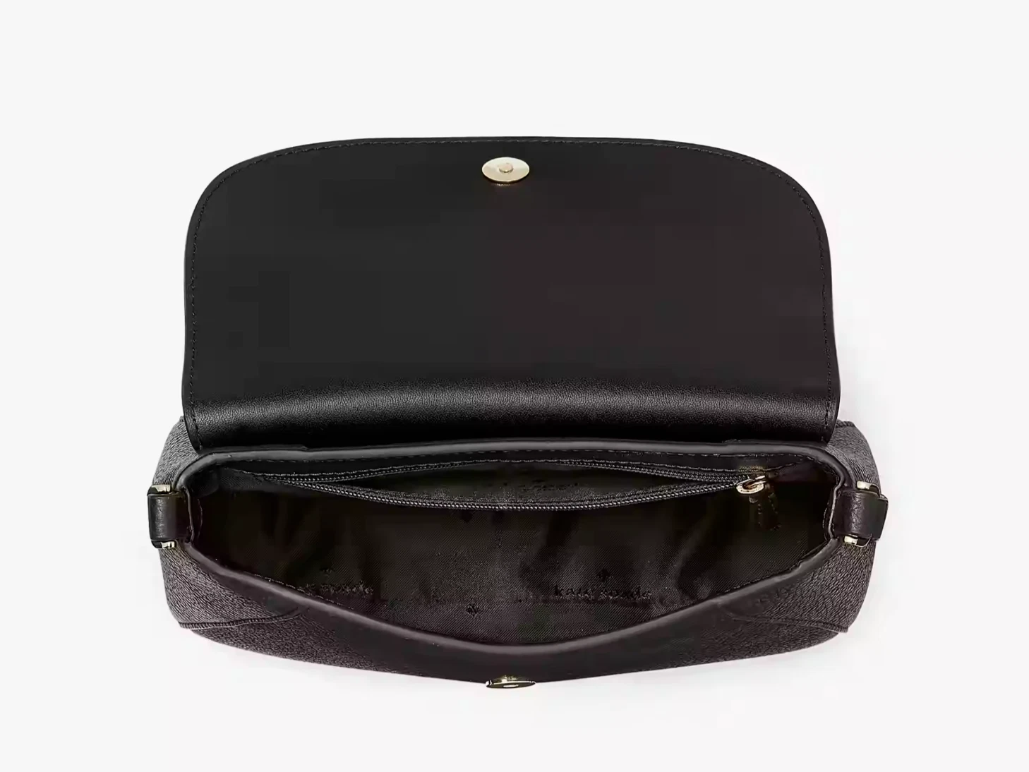Nuova borsa a tracolla Kate Spade Monica Mini Flap in pelle di ciottoli nera con sacchetto antipolvere
