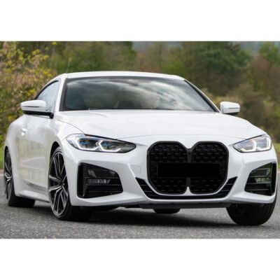 For BMW 4 Series G22 G23 G26 2021-2022 Glossy Black ABS Grille