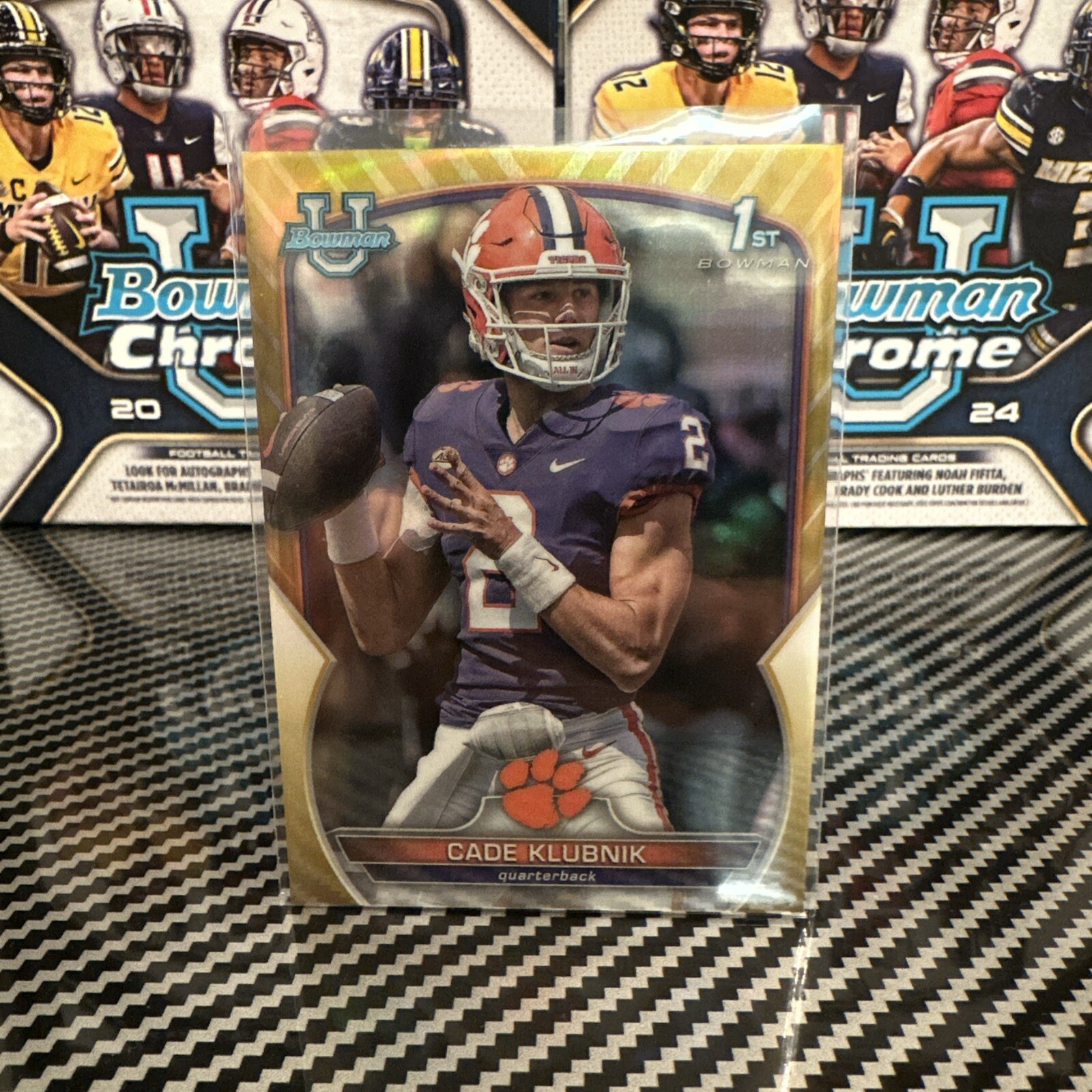 2022 Bowman Chrome University Cade Klubnik Gold Refractor Auto /50