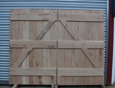 Made To Measure Solid oak garage doors With Frame