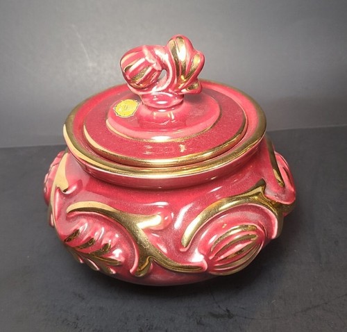 30s Art Deco Rod Rubin Ruby Red Dish GEFLE Upsala Ekeby, Sweden, Arthur Percy - Picture 4 of 14