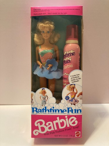 Poupée Barbie Bathtime Fun De 1990 - Vintage, Occasion, Collection Mattel Années 90