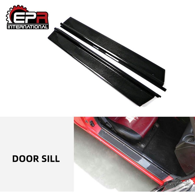 For Mazda MX5 Miata NA MK1 Carbon Fiber Side Door Sill Scuff Plate Trim