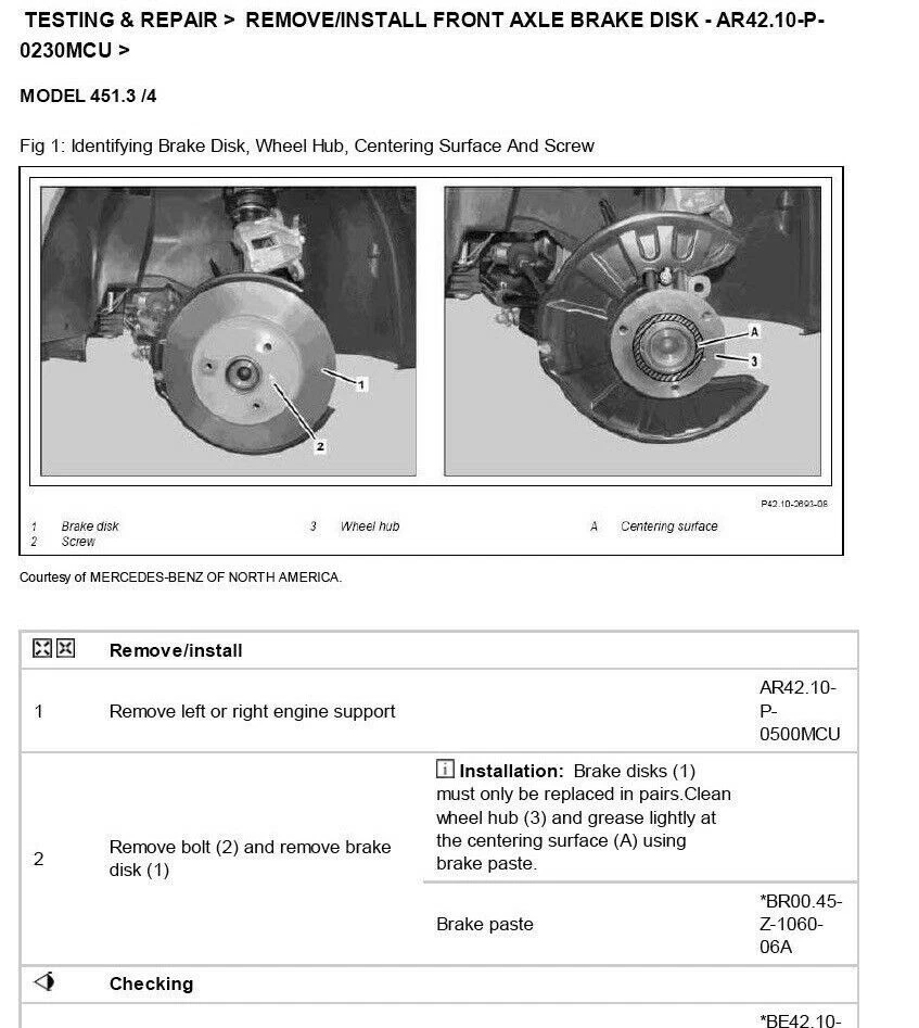 Smart Fortwo 450-451 (1997-2015) manuale officina workshop manual - Immagine 4 di 4