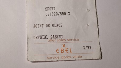 Ebel SPORT Crystal Gasket joint de glace 081920/550 X (small)