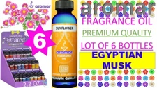 (6) AROMAR 2.2oz FRAGRANCE OIL 24 PREMIUM QUALITY SPA COLLECTION EGYPTIAN MUSK 6