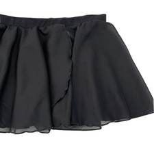 NWT Eurotard Dance Ballet Tap Black 10127 - Girls Pull On Wrap Skirt - Size XLC