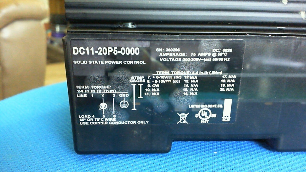 Contrôleur De Puissance Watlow DC11-12L0-0000 – 75A, 100-120V – Pour Applications Industrielles – Occasion