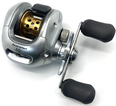 【極美品】SHIMANO Scorpion nium Mg Shimano Scorpion Mg 1001 Left Handed Baitcasting Reel No Box JPN